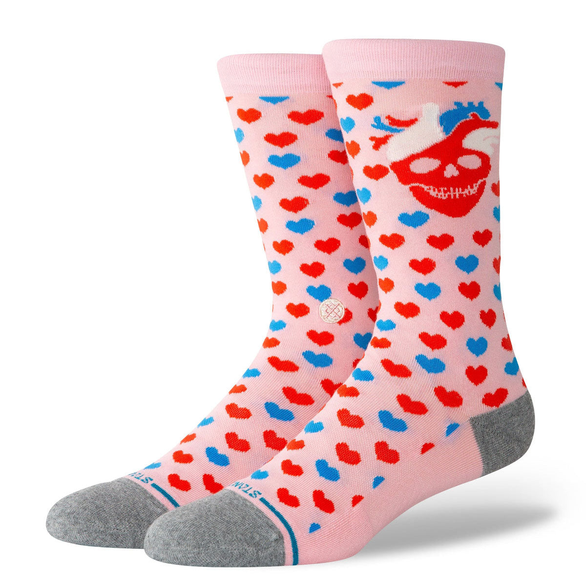 Stance Hearted Crew Socks - Pink image 1