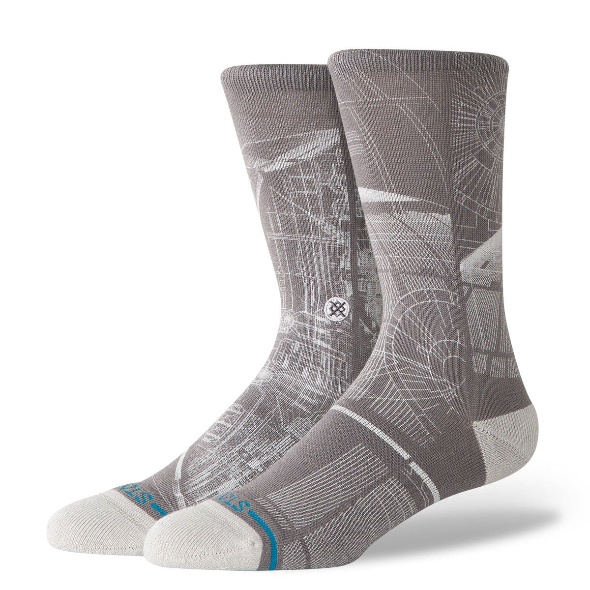 Stance Death Star Sw Crew Socks - Grey image 1