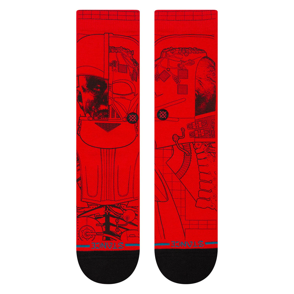 Stance Vader Sw Crew Socks - Red image 2