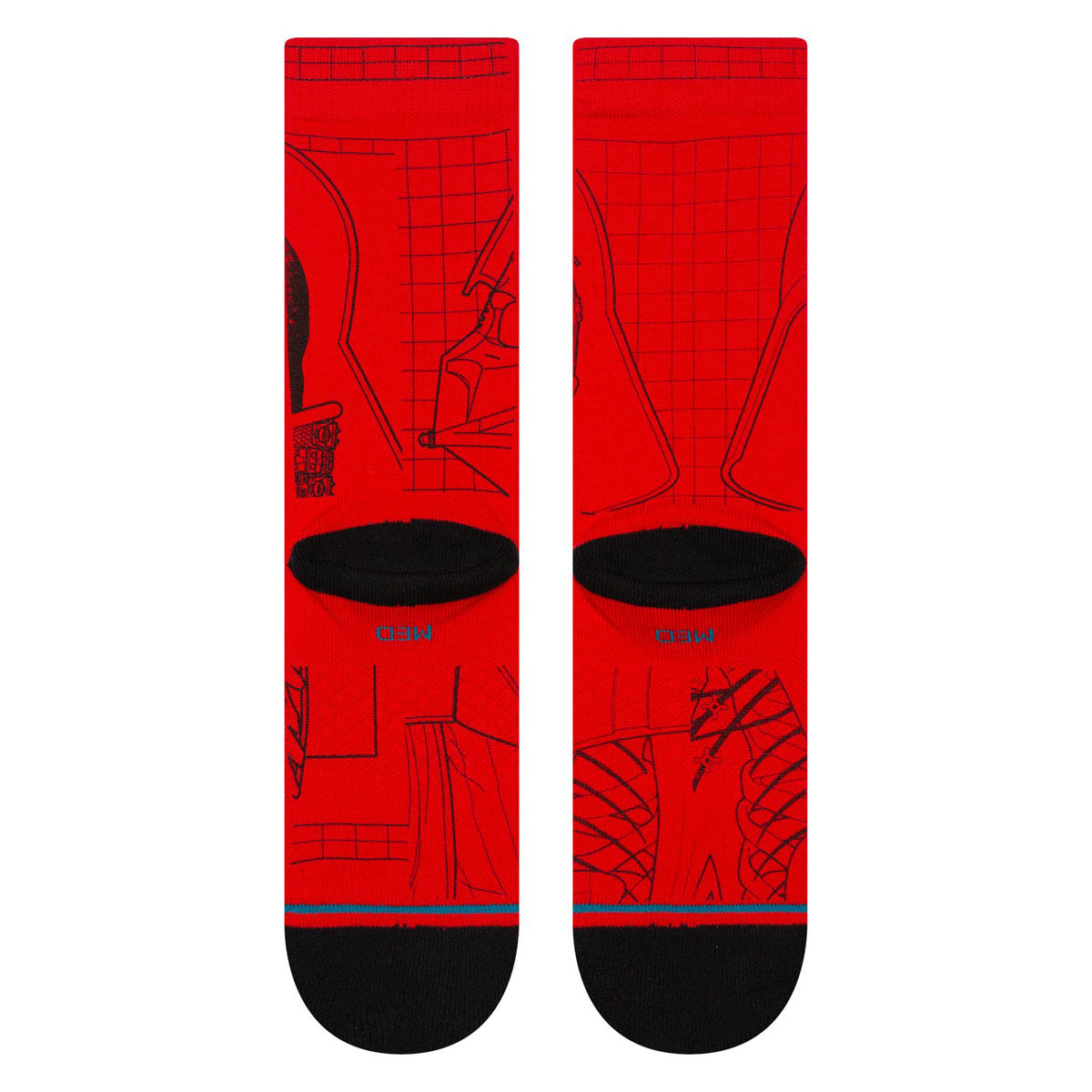 Stance Vader Sw Crew Socks - Red image 3