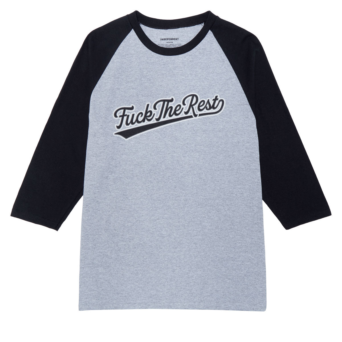 Independent FTR Team 3/4 Sleeve T-Shirt - Sport Grey/Black image 1
