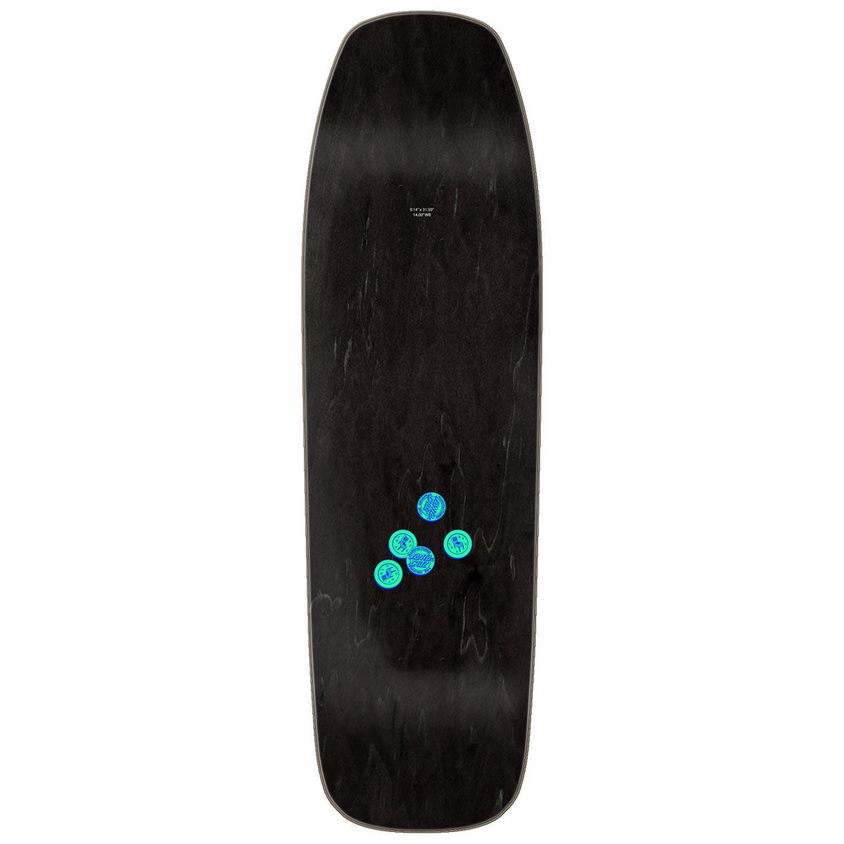 Santa Cruz Delfino Pinball Shaped Skateboard Deck - 9.14