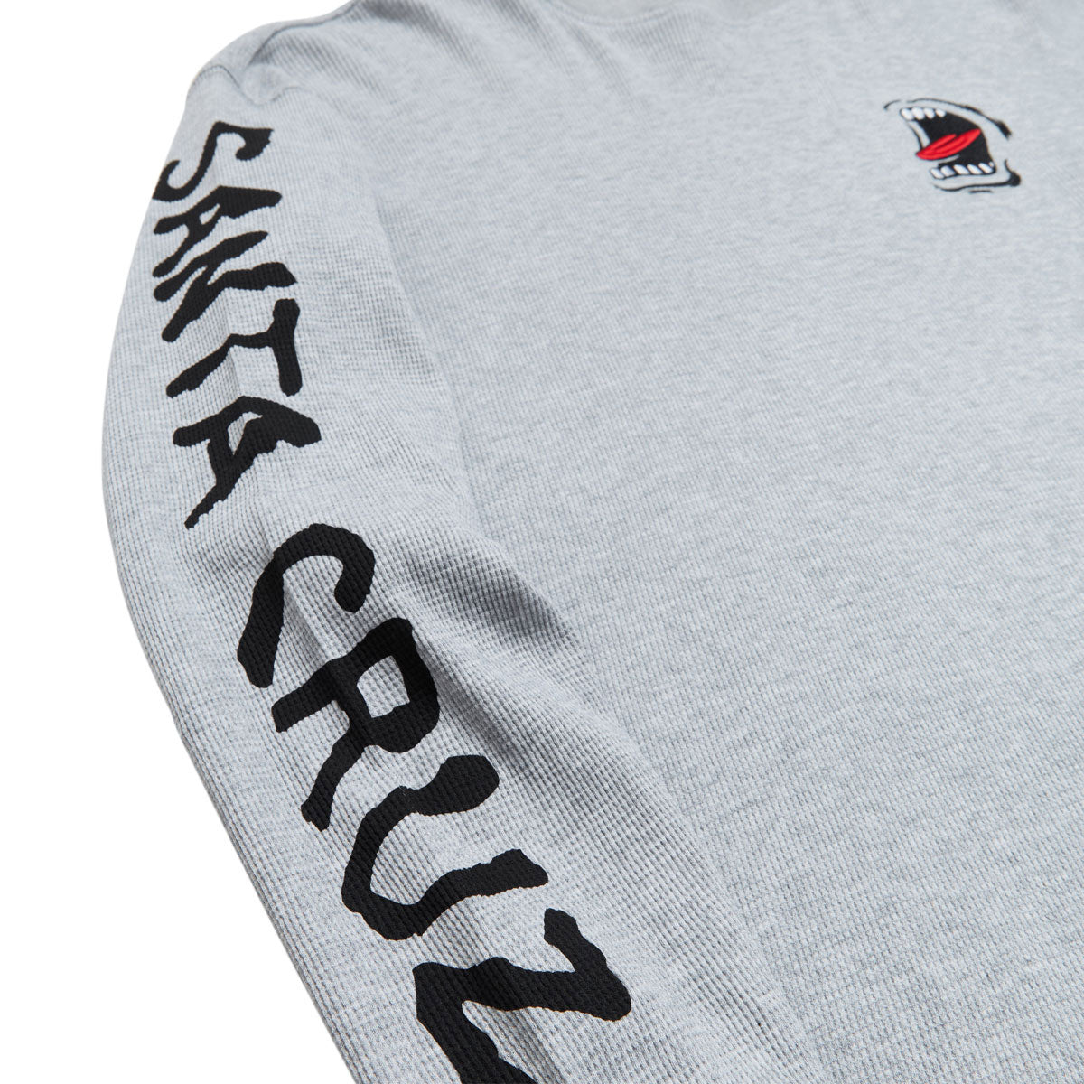 Santa Cruz Screaming Long Sleeve Thermal Shirt - Heather Grey image 2