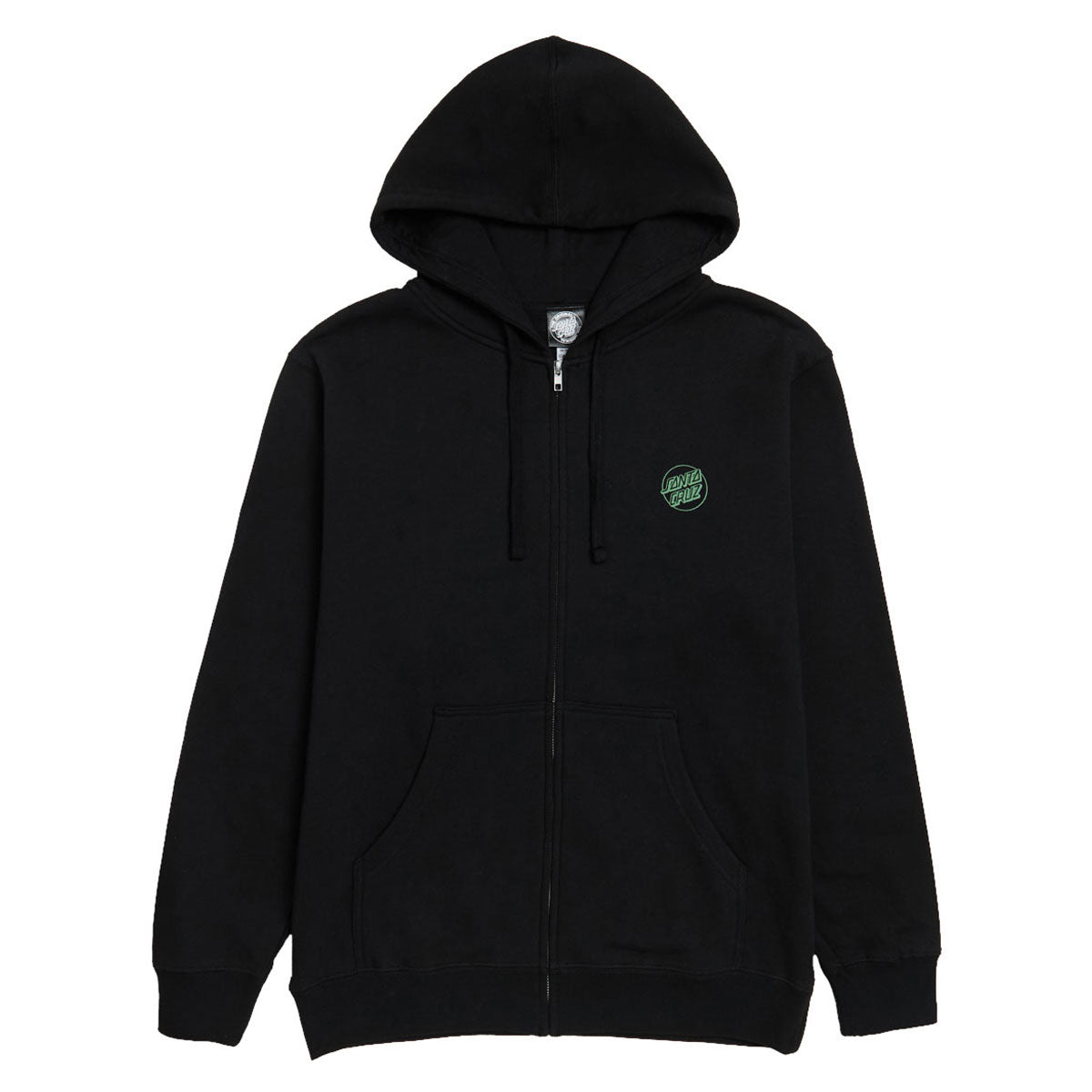 Santa Cruz Womens Tone Stamped Dot Zip Up Hoodie - Black image 1