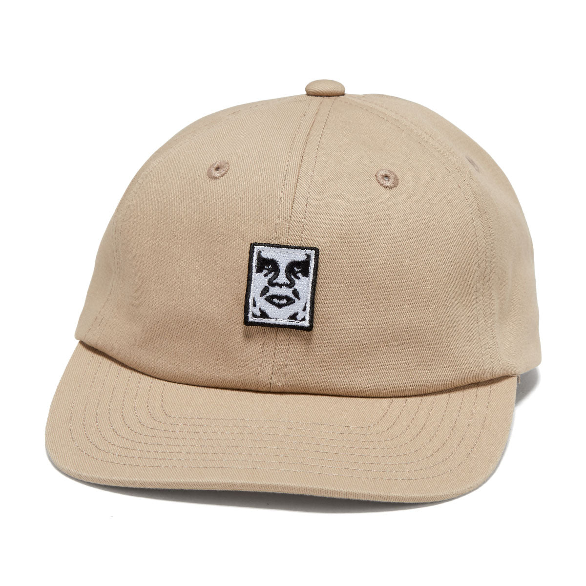 Obey Icon Patch Panel Strapback Hat - Khaki image 1