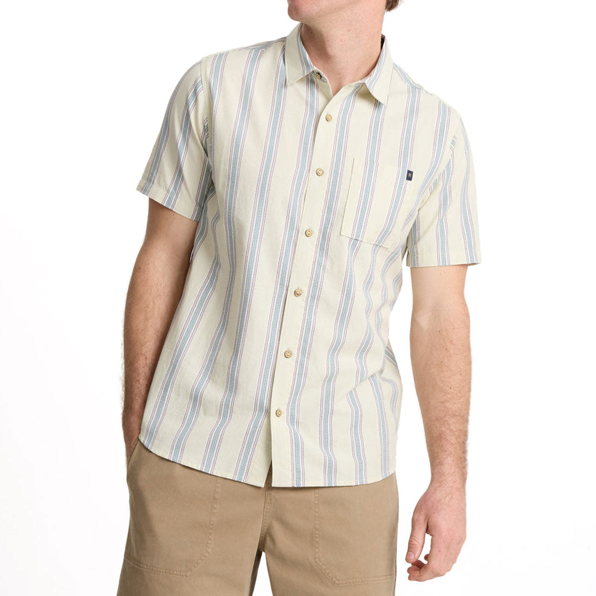 Roark Journey Woven Shirt - Stripe Seafoam image 1