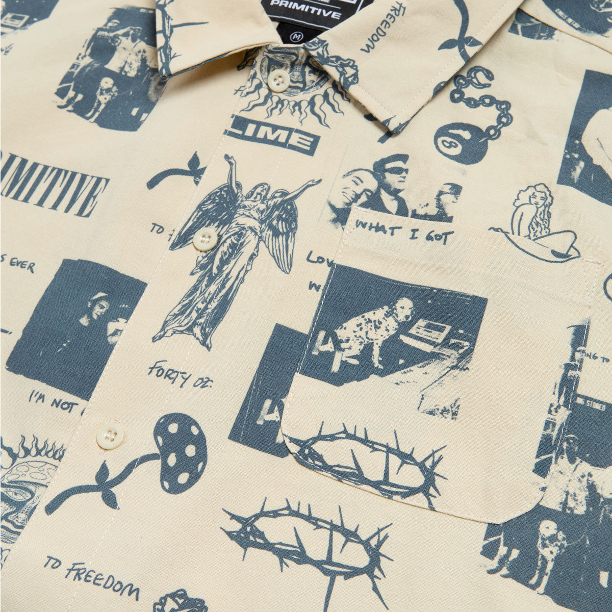 Primitive x Sublime Mosaic Woven Shirt - Cream image 3