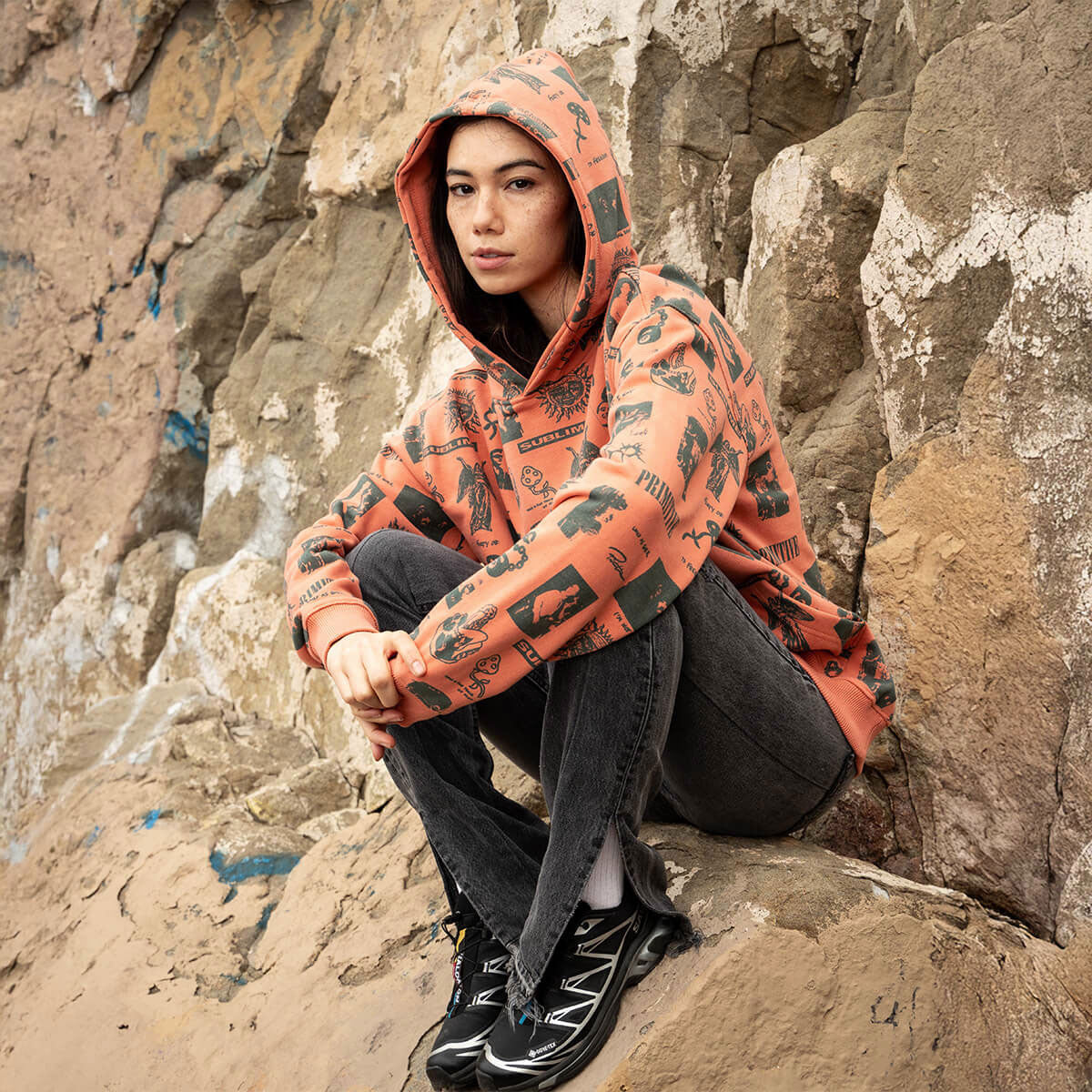 Primitive x Sublime Mosaic Hoodie - Coral image 5