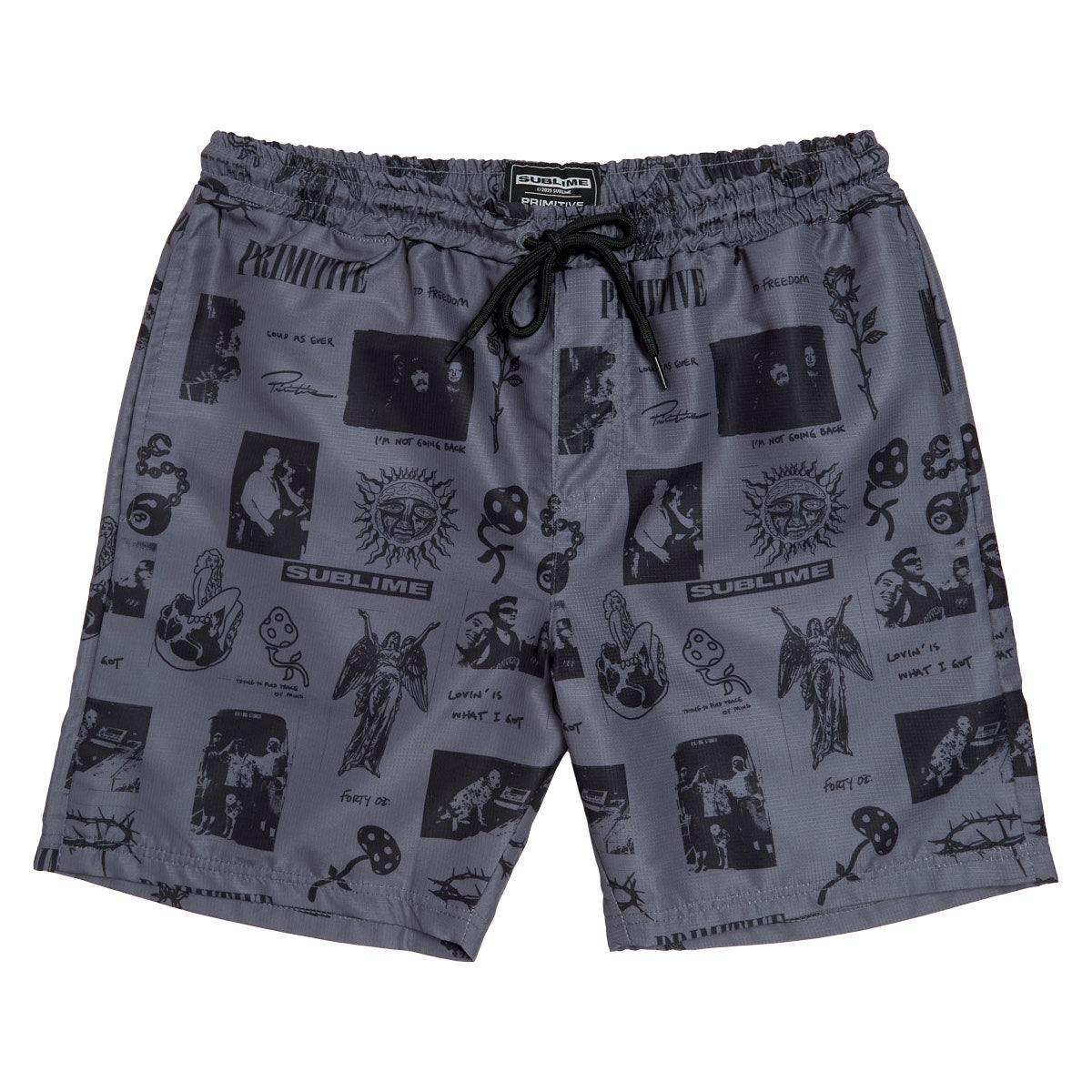 Primitive x Sublime Boardwalk Shorts - Charcoal image 1