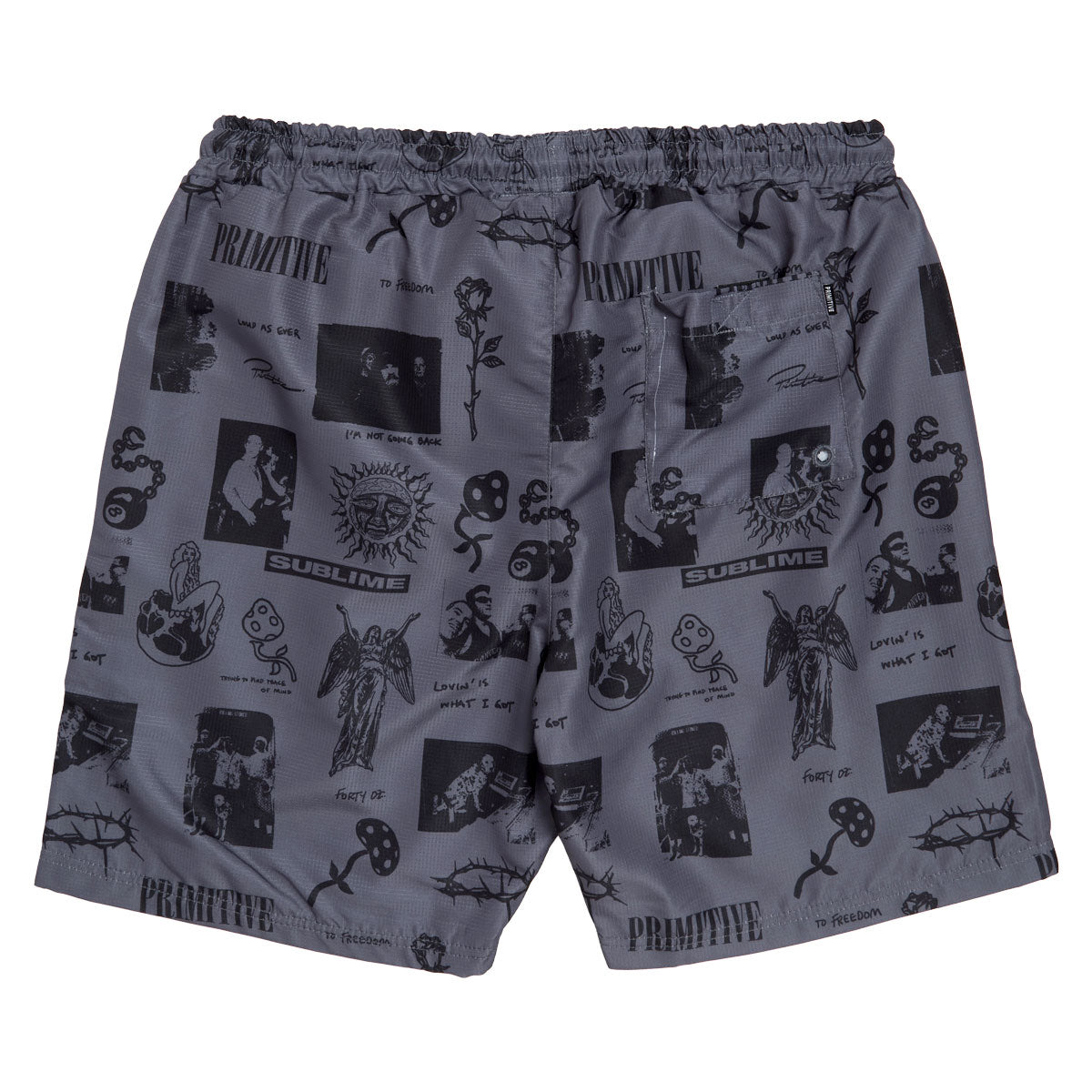 Primitive x Sublime Boardwalk Shorts - Charcoal image 2