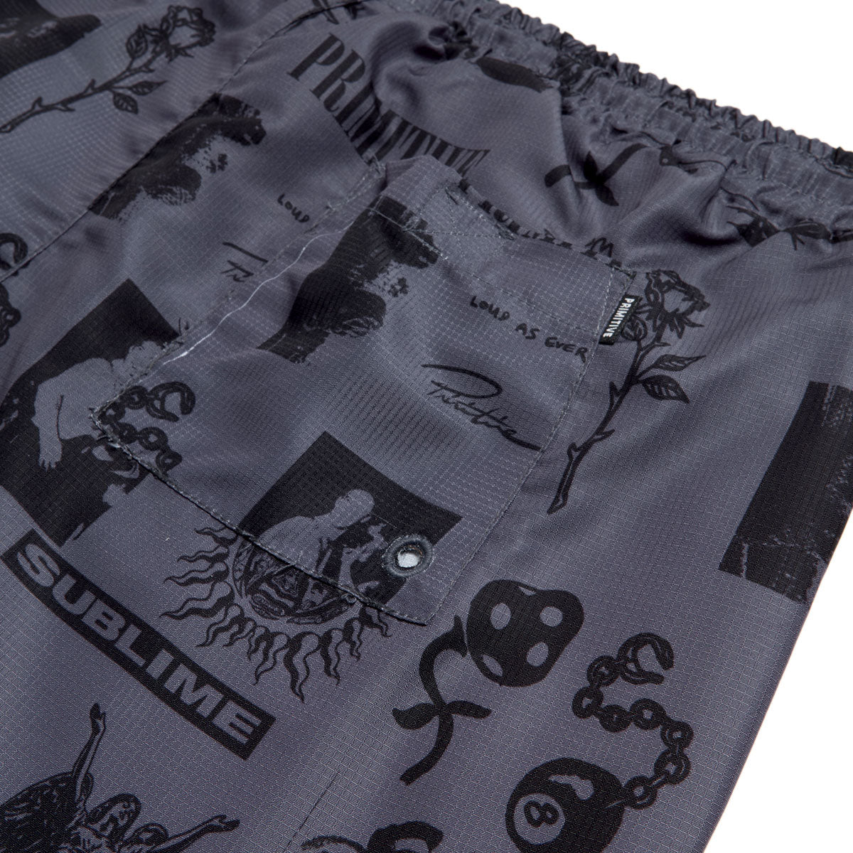 Primitive x Sublime Boardwalk Shorts - Charcoal image 4