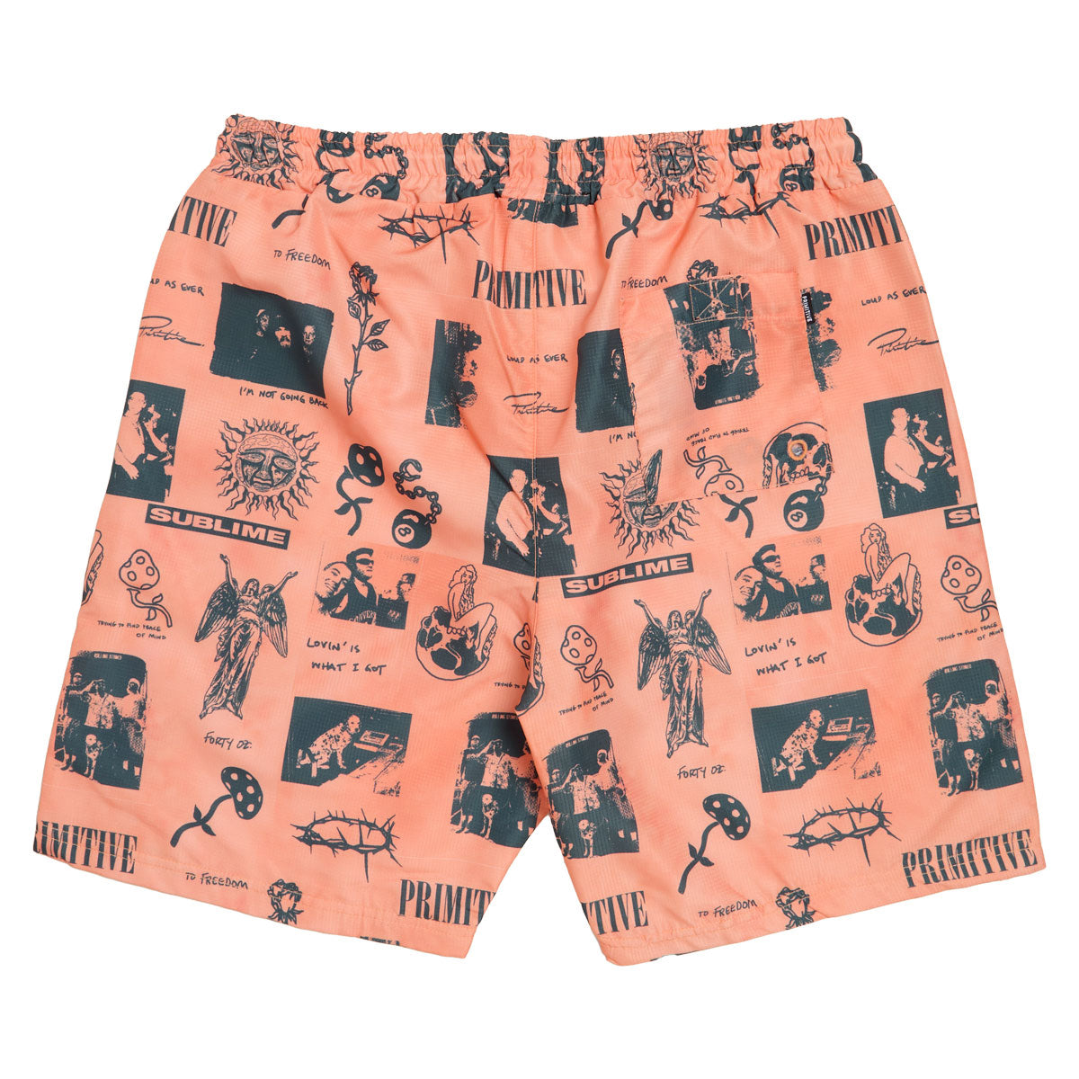 Primitive x Sublime Boardwalk Shorts - Coral image 2