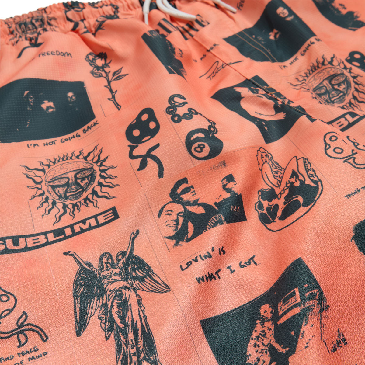 Primitive x Sublime Boardwalk Shorts - Coral image 5