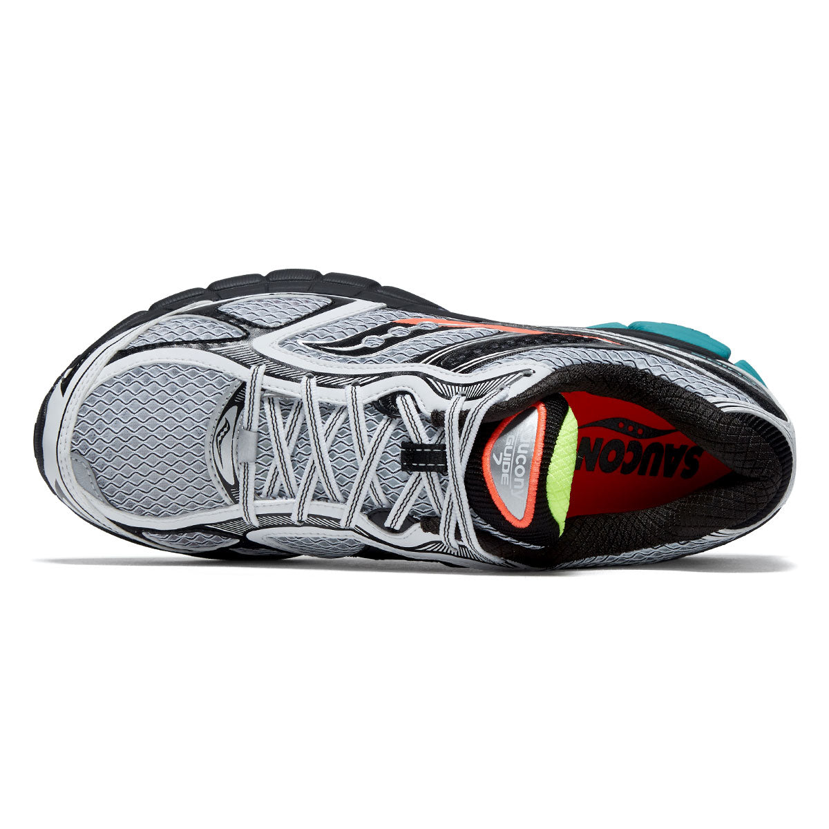 Saucony Progrid Guide 7 Shoes - White/Teal image 3