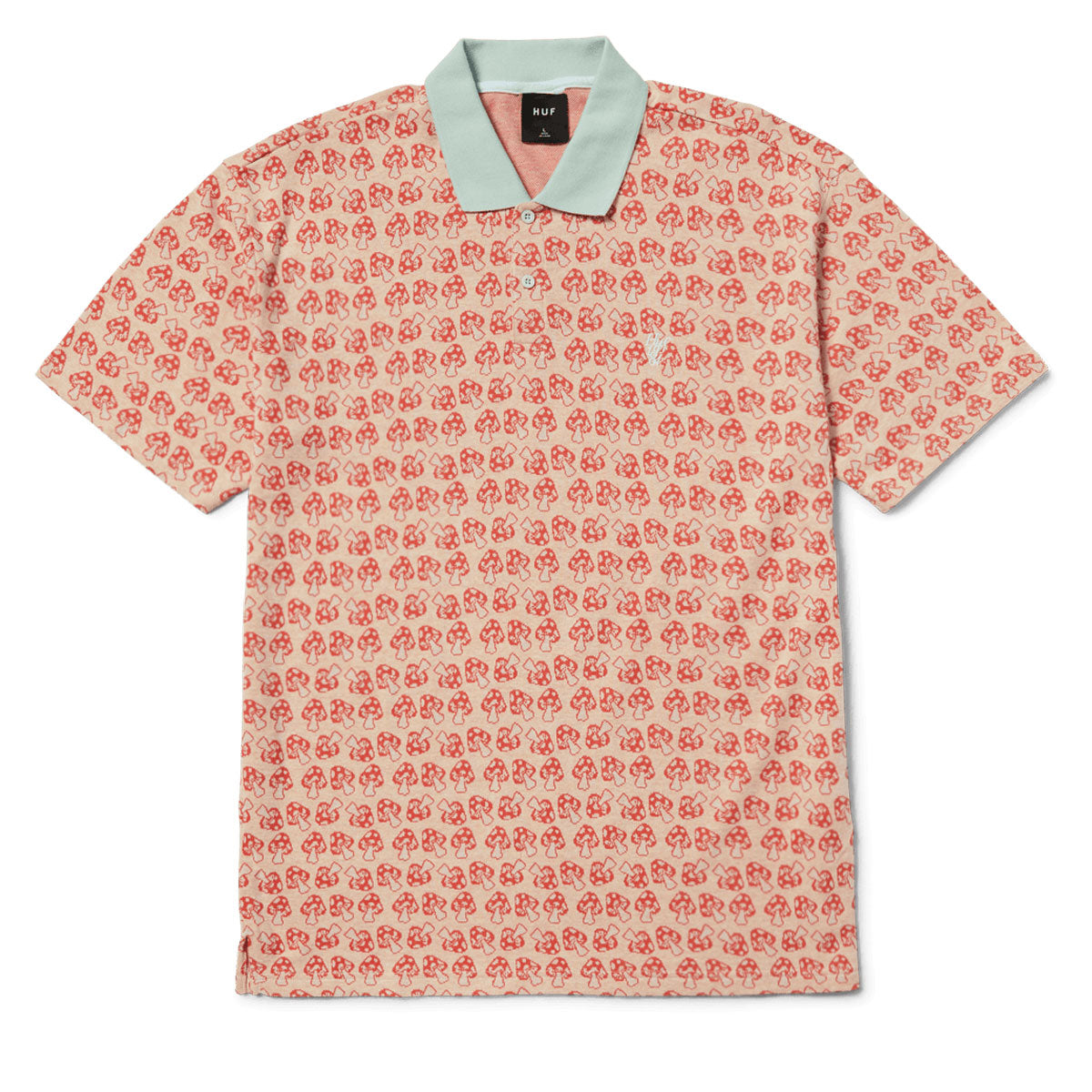 HUF Microdose Knit Polo Shirt - Red image 2