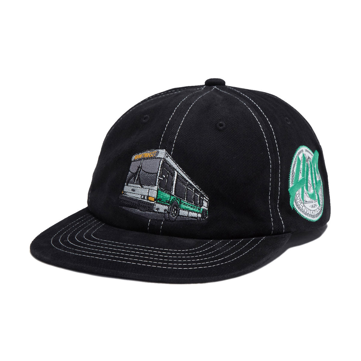 HUF Transport Connection Snapback Hat - Black image 1
