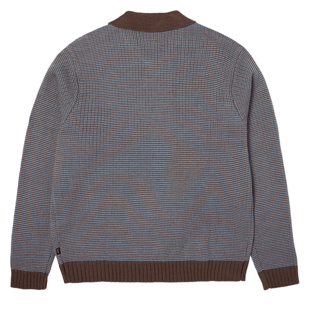 HUF Megablast Two Tone Waffle Sweater - Washed Blue/Moss image 3