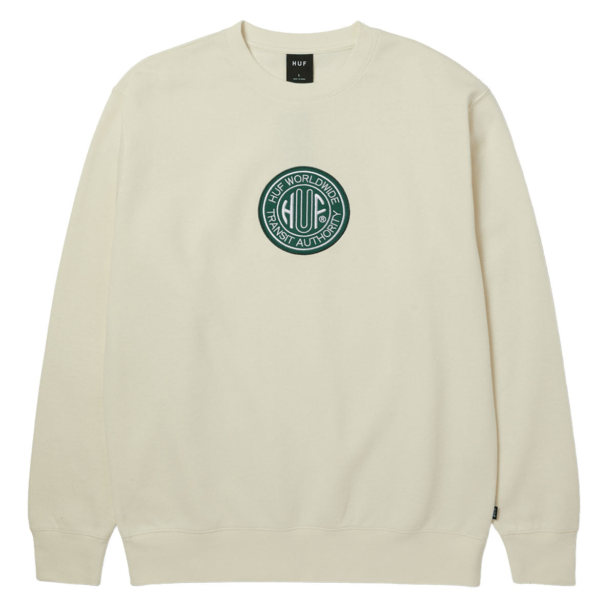 HUF Transit Authority Crew Sweatshirt - Bleach image 1