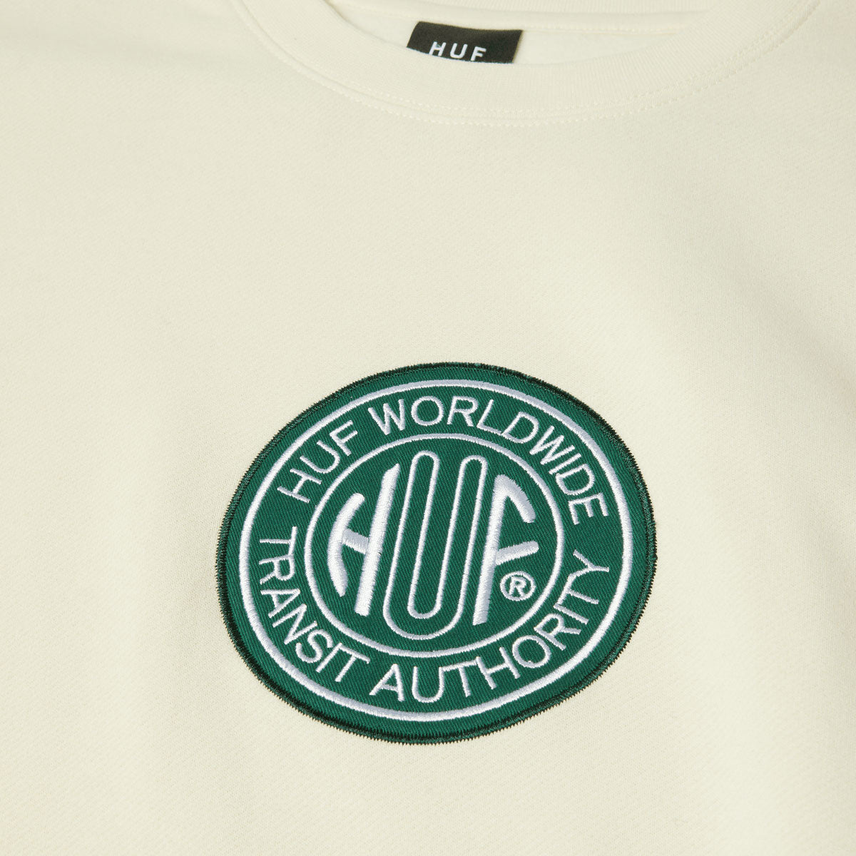 HUF Transit Authority Crew Sweatshirt - Bleach image 2