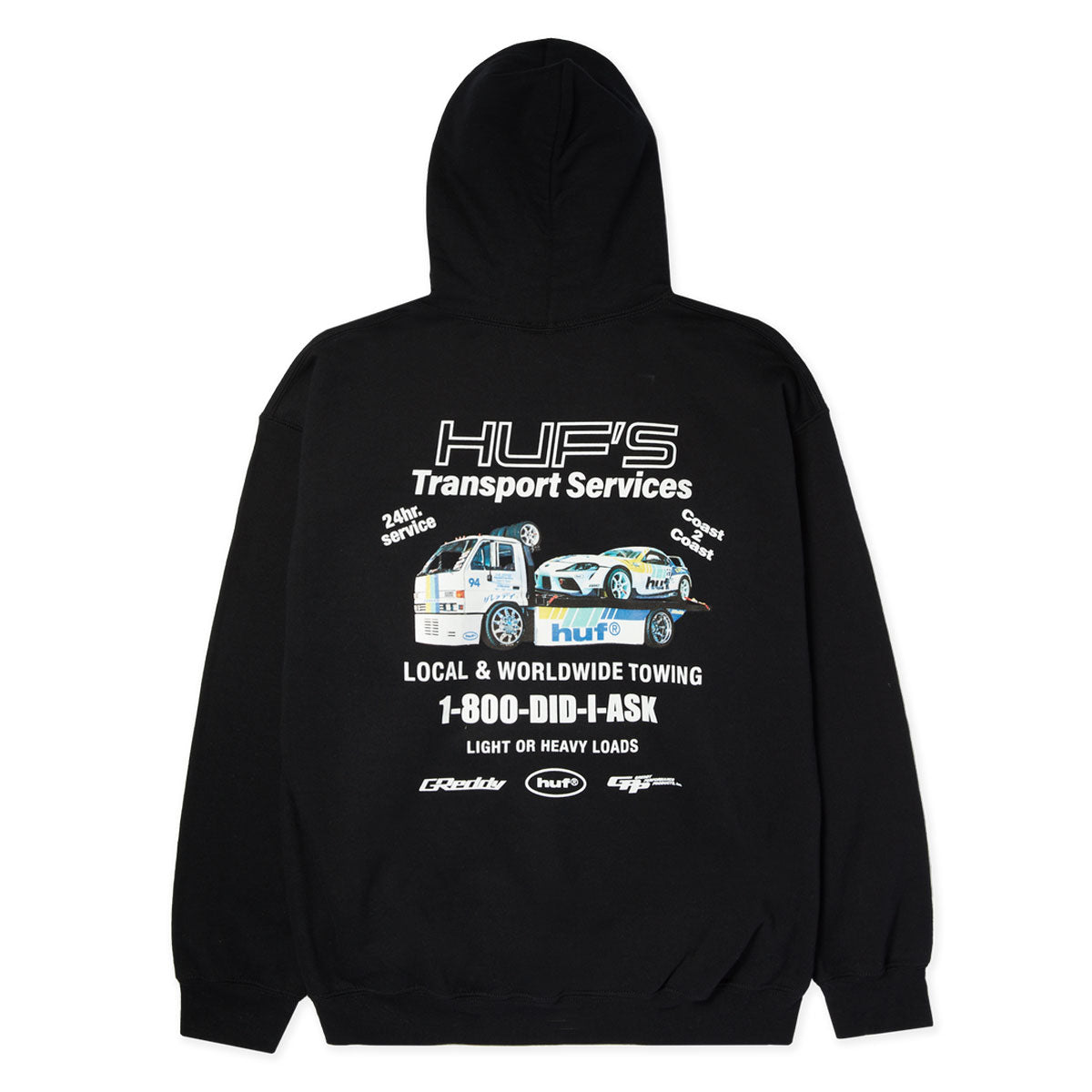 HUF x Greddy Tow Hoodie - Black image 1