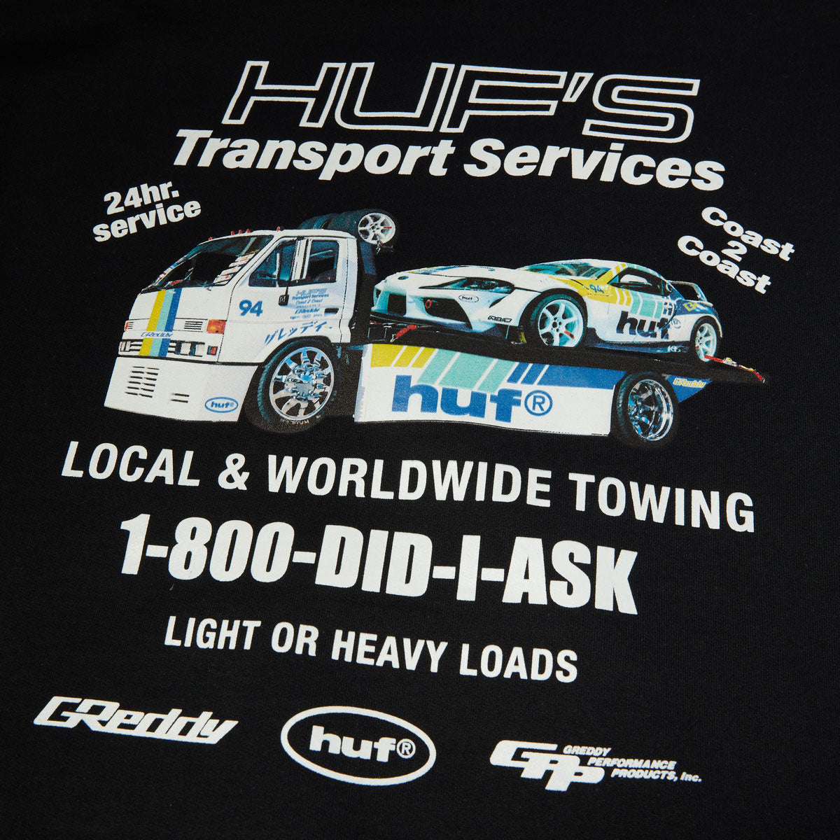 HUF x Greddy Tow Hoodie - Black image 4