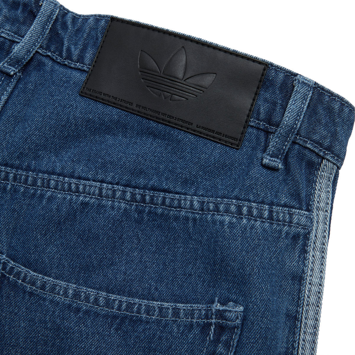 Adidas Denim Firebird Shorts - Medium Blue image 5
