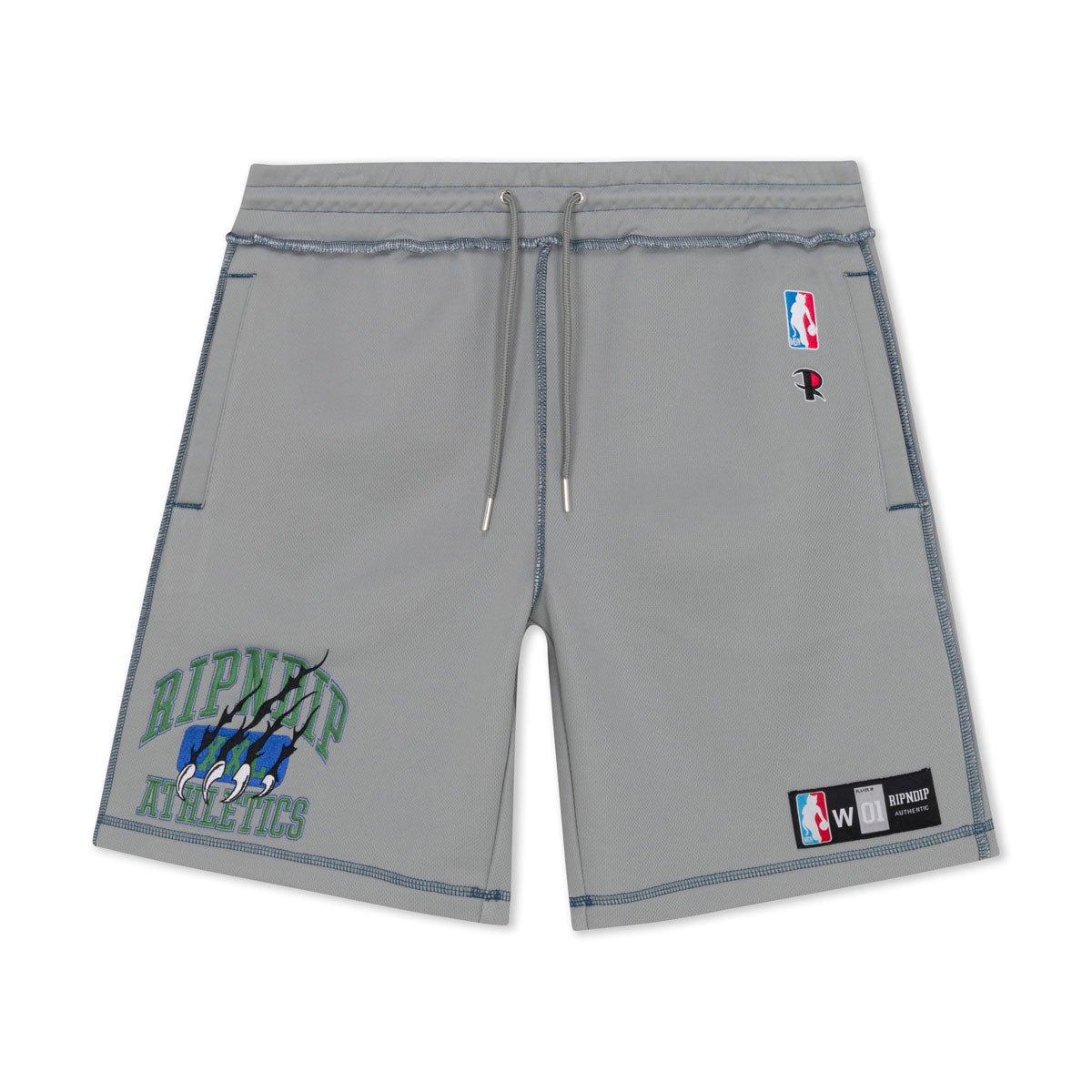 RIPNDIP Ripndip Athletics Cottom Mesh Sweat Shorts - Ash Heather image 1