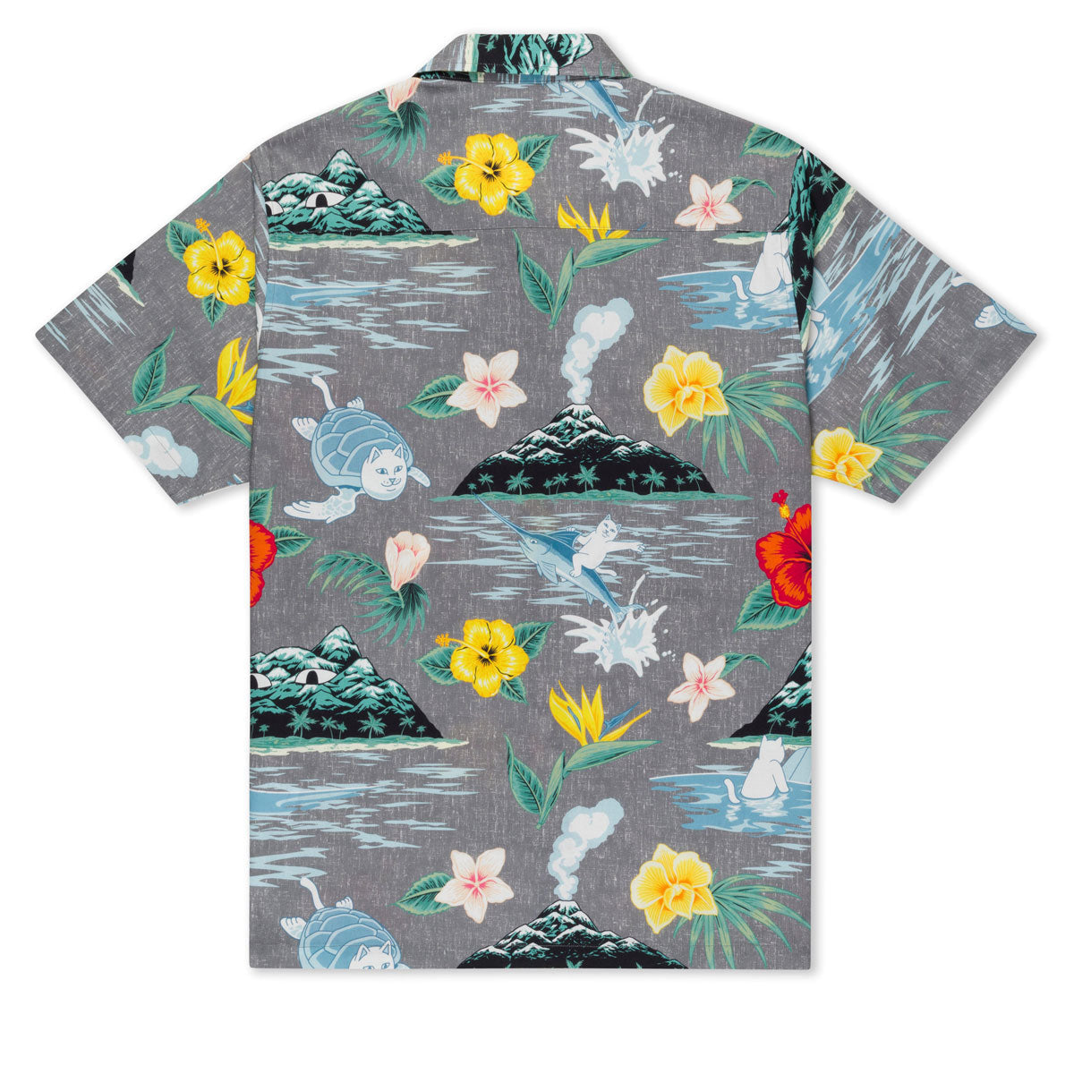 RIPNDIP Islanders Button Up Shirt - Charcoal image 3