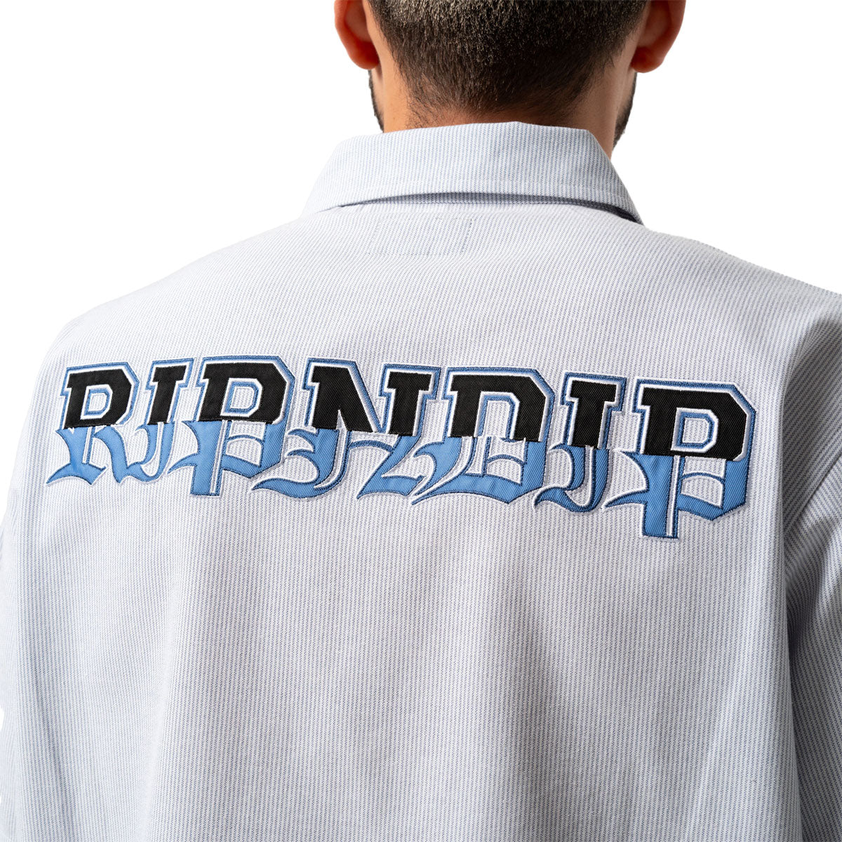 RIPNDIP Rich Spirit Quarter Zip Shirt - Light Blue image 4