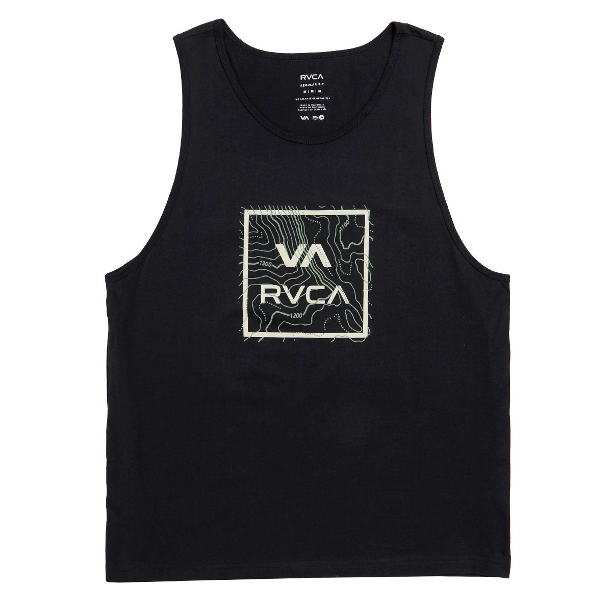 RVCA Topo Two Tank Top - Black image 1