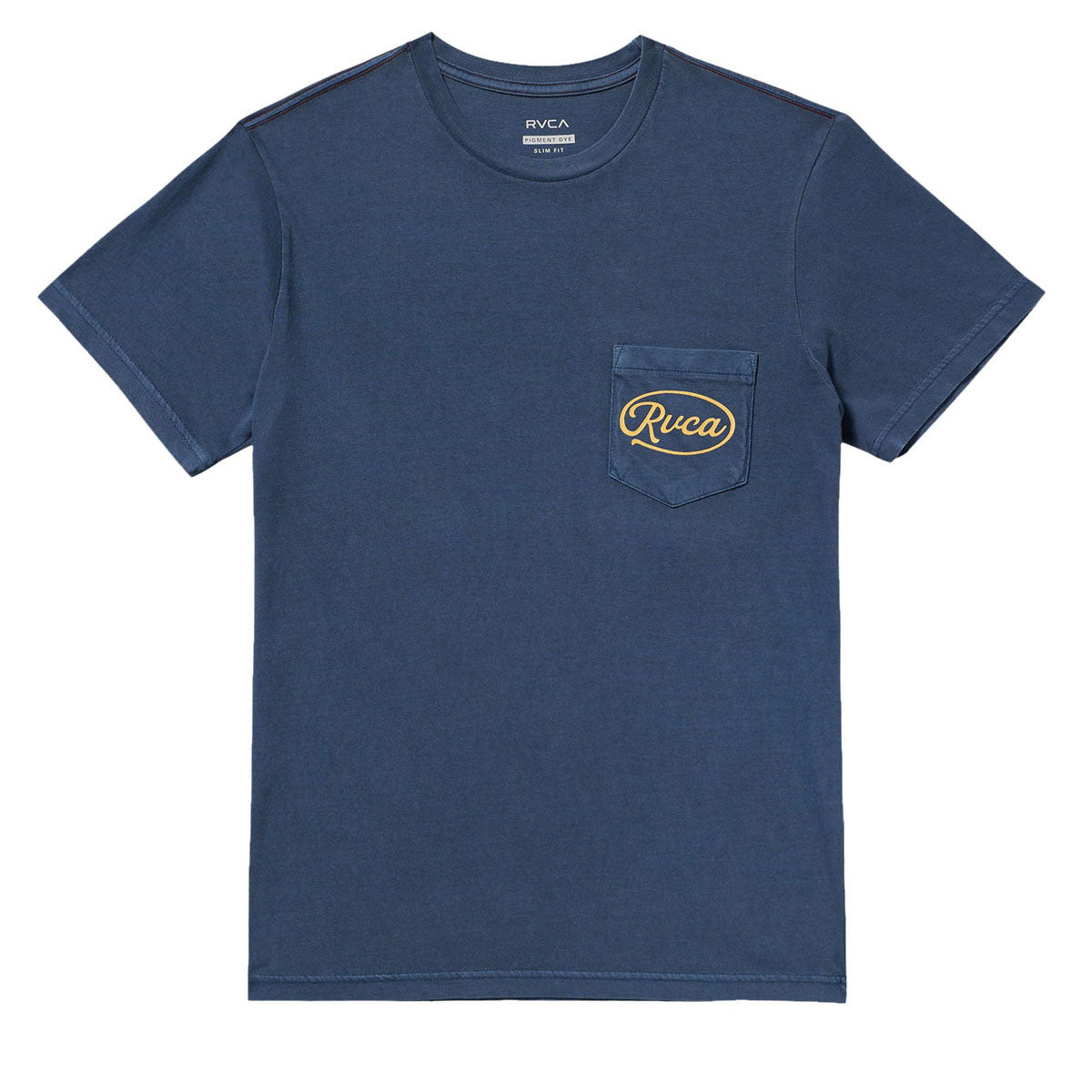 RVCA Contact Scripts Pocket T-Shirt - Moody Blue image 1