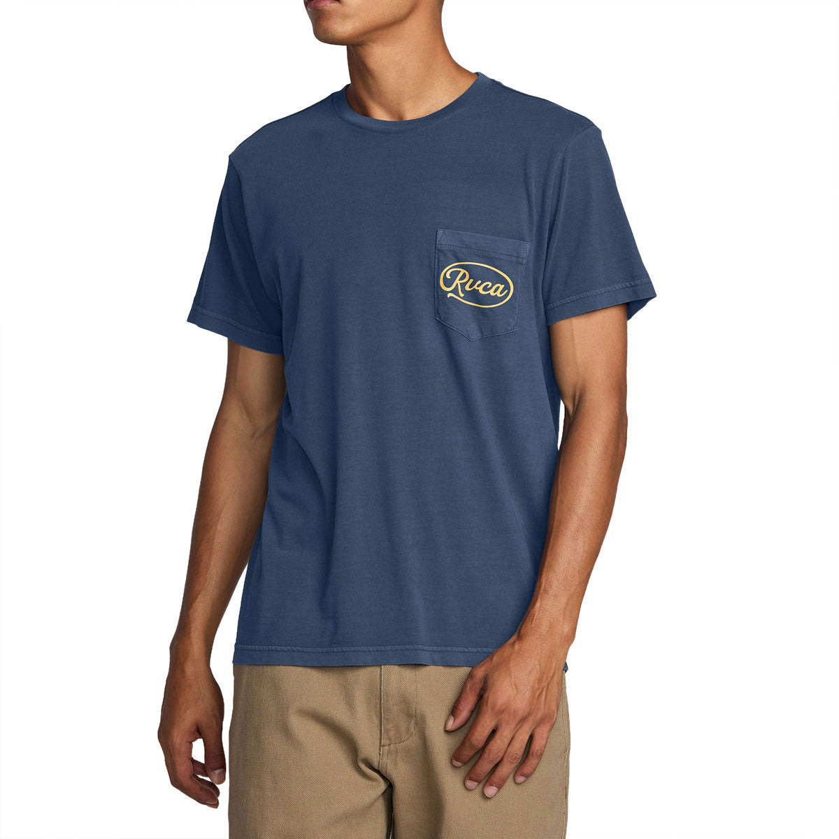 RVCA Contact Scripts Pocket T-Shirt - Moody Blue image 2