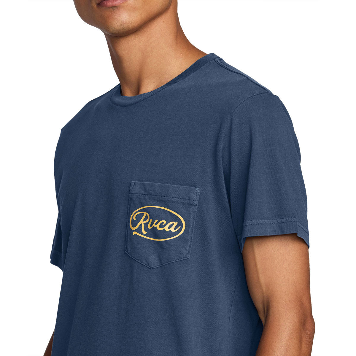 RVCA Contact Scripts Pocket T-Shirt - Moody Blue image 3