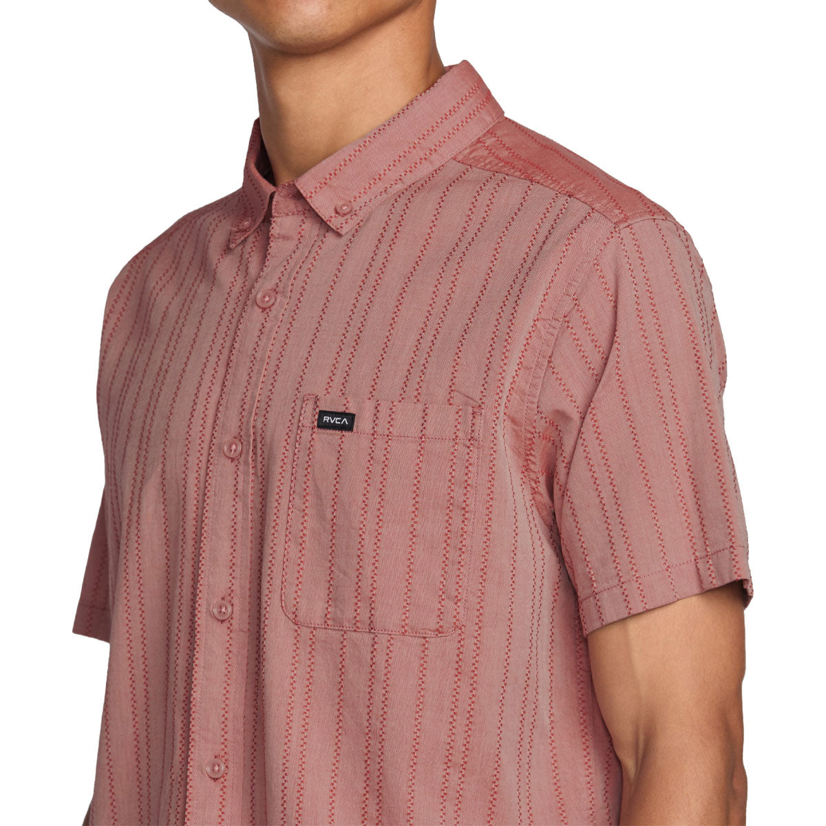 RVCA Thatll Do Stripe Shirt - Pale Mauve image 3