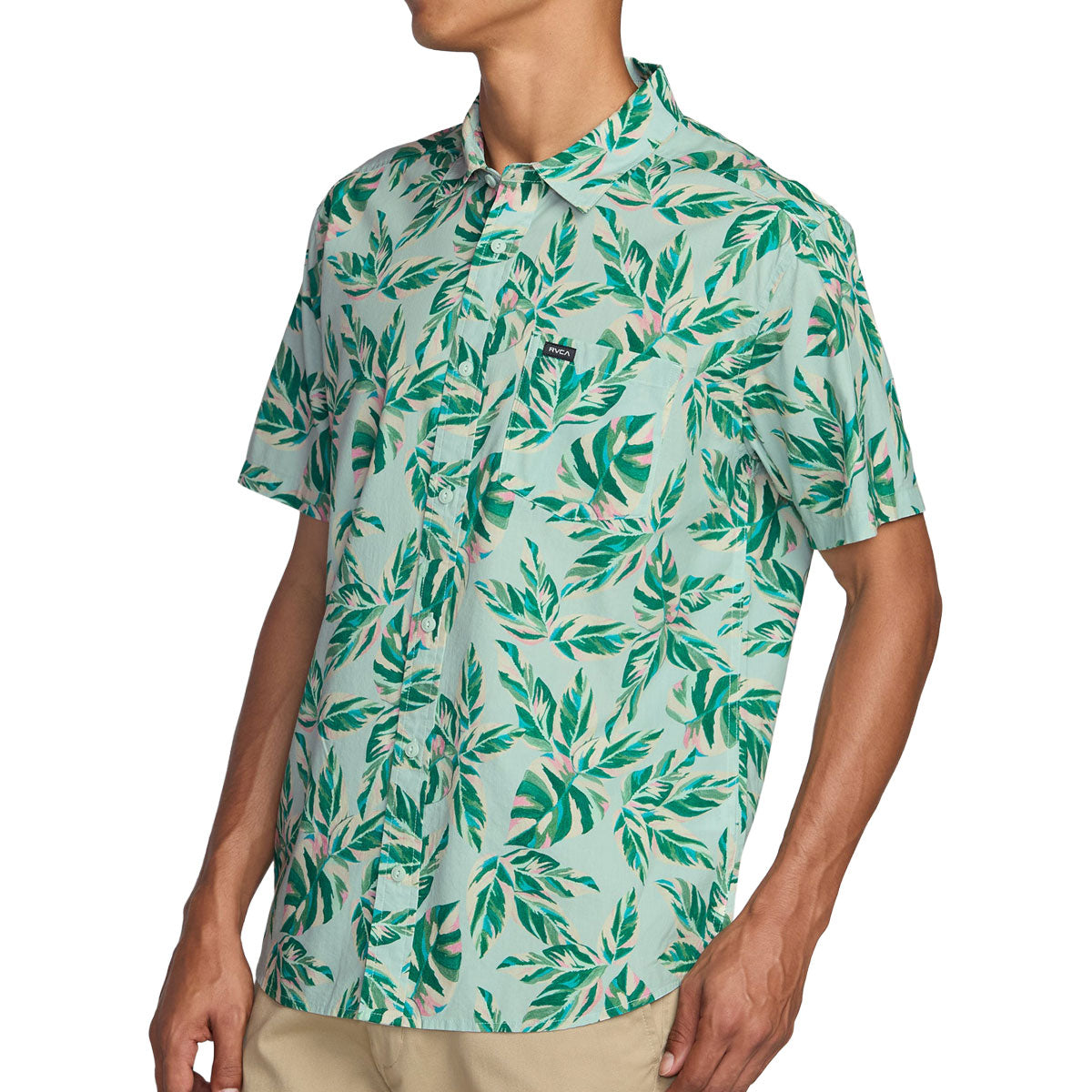RVCA Morning Glory Shirt - Green Tea image 4
