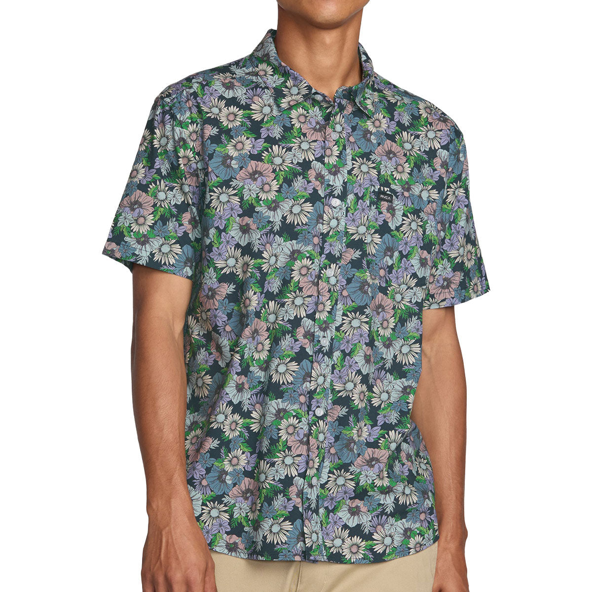 RVCA Botanical Shirt - Garage Blue image 1
