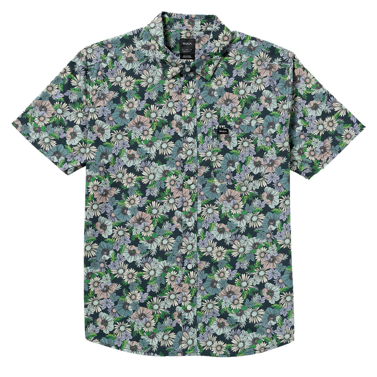 RVCA Botanical Shirt - Garage Blue image 5