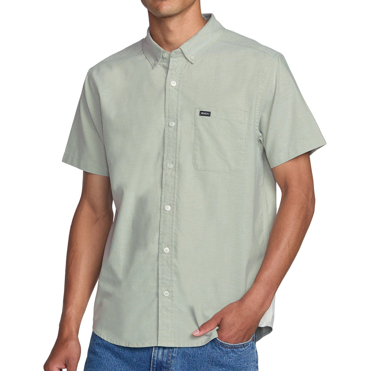 RVCA Thatll Do Stretch Shirt - Ranger Green image 1