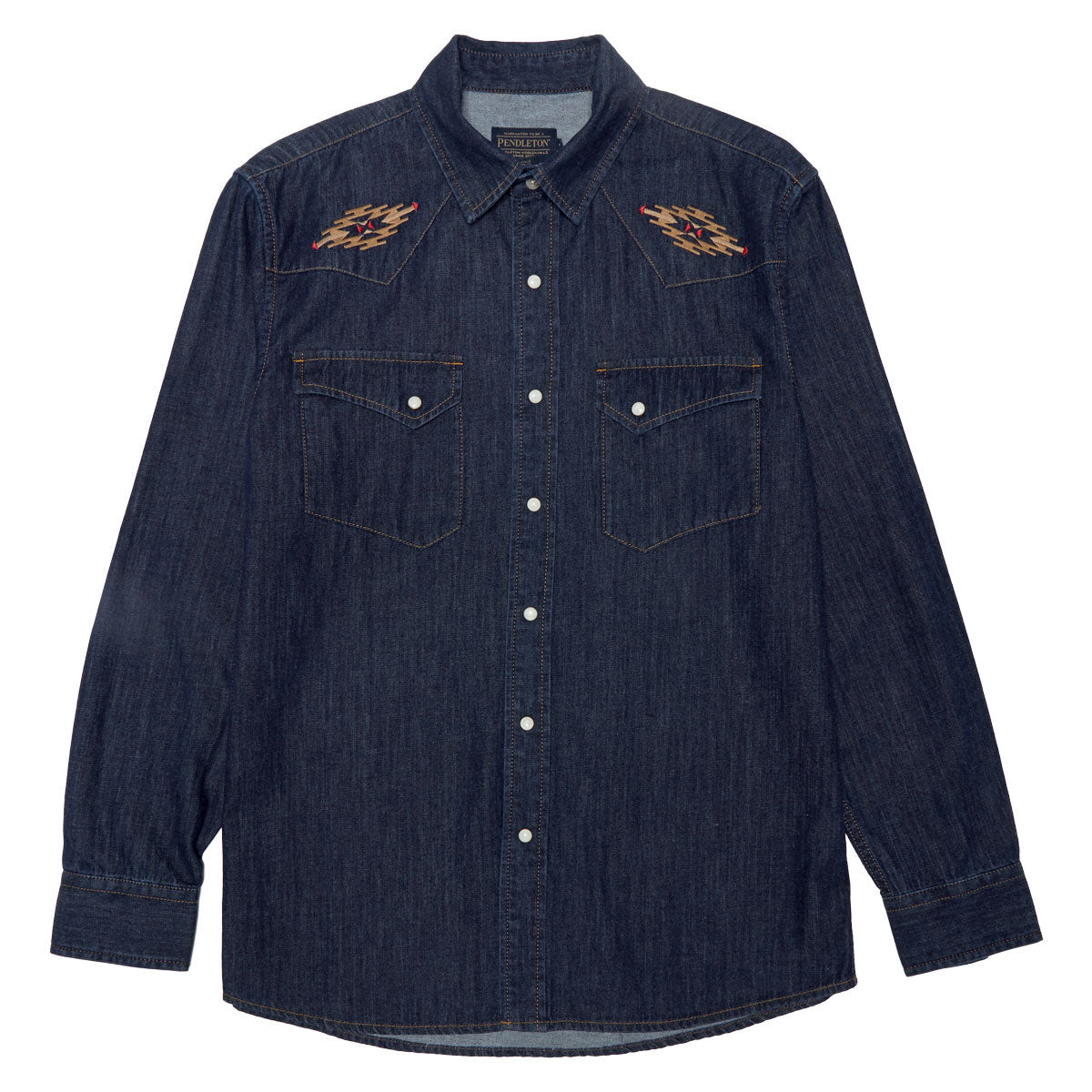 Pendleton Gambler Denim Long Sleeve Shirt - Dark Denim/Tumalo image 1