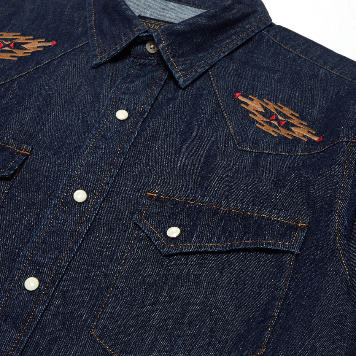 Pendleton Gambler Denim Long Sleeve Shirt - Dark Denim/Tumalo image 4