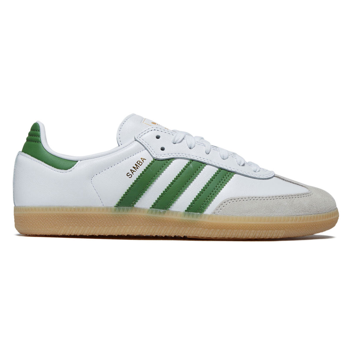 Adidas Samba ADV Shoes - Ftwr White/Green/Gum image 1