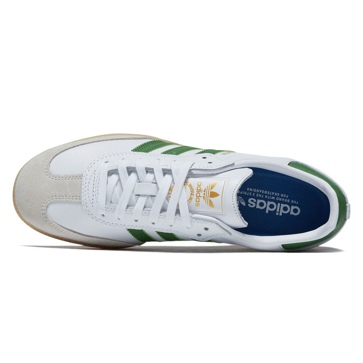 Adidas Samba ADV Shoes - Ftwr White/Green/Gum image 3