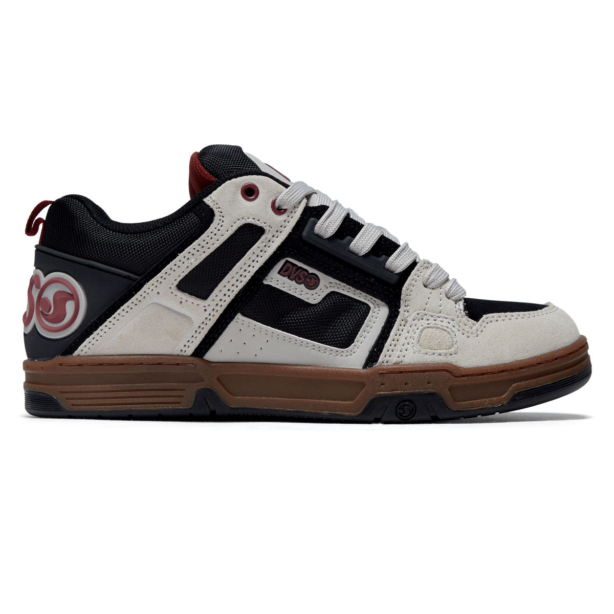 DVS Comanche Shoes - Silver Grey/Black/Ruby Wine Suede image 1