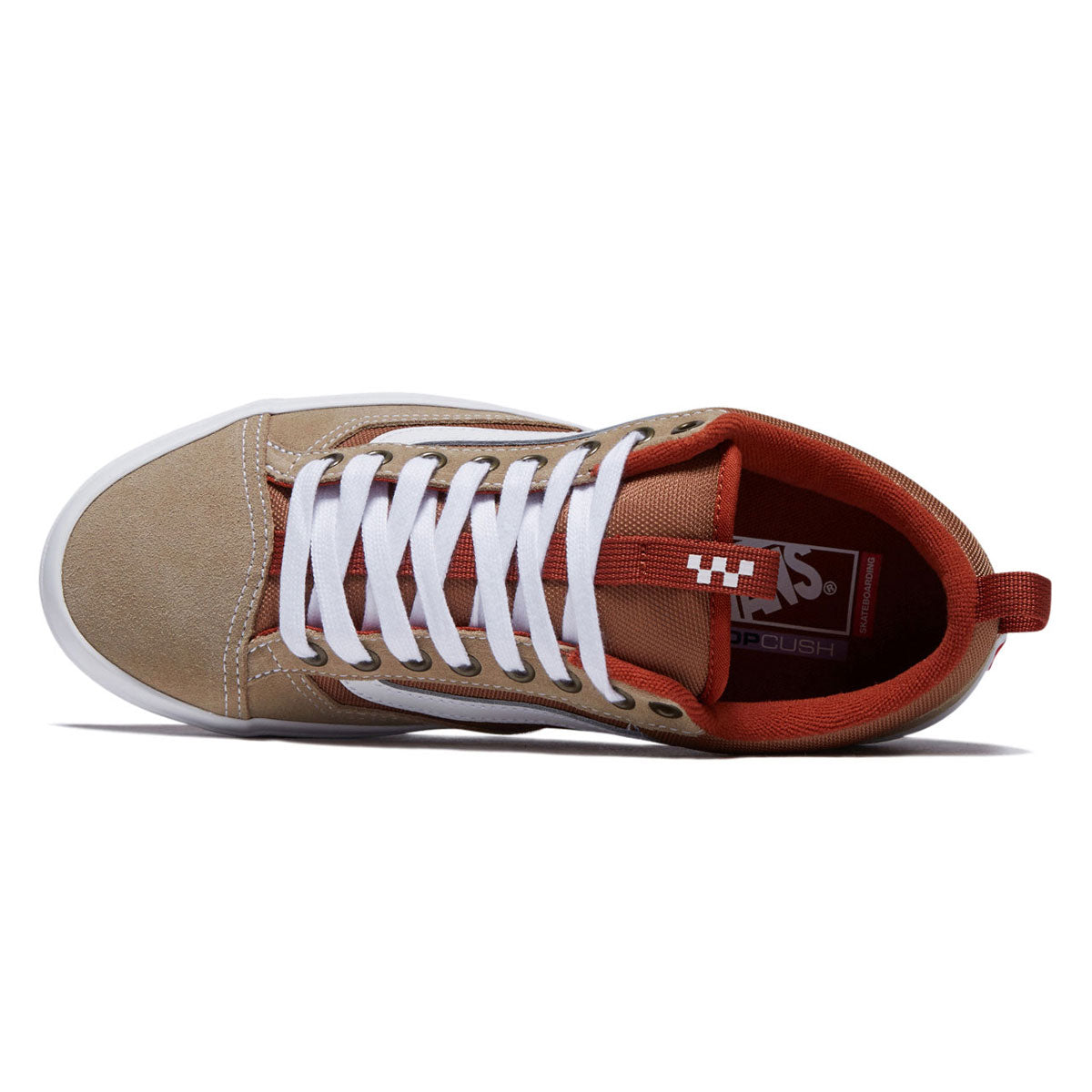 Vans Skate Old Skool 36+ Shoes - Khaki/Burnt Orange image 3