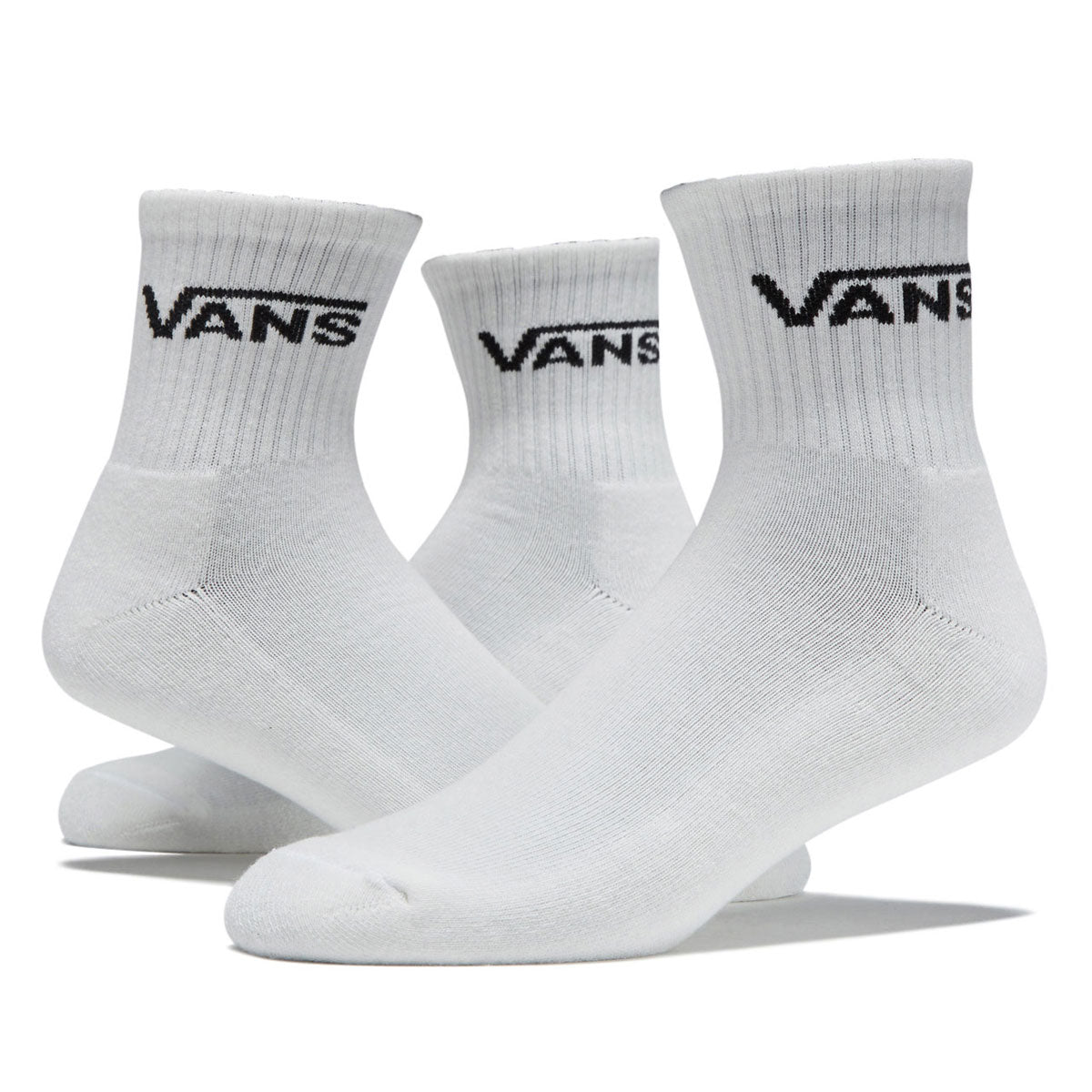 Vans Classic Half Crew 3 Pack Of Socks - White image 2