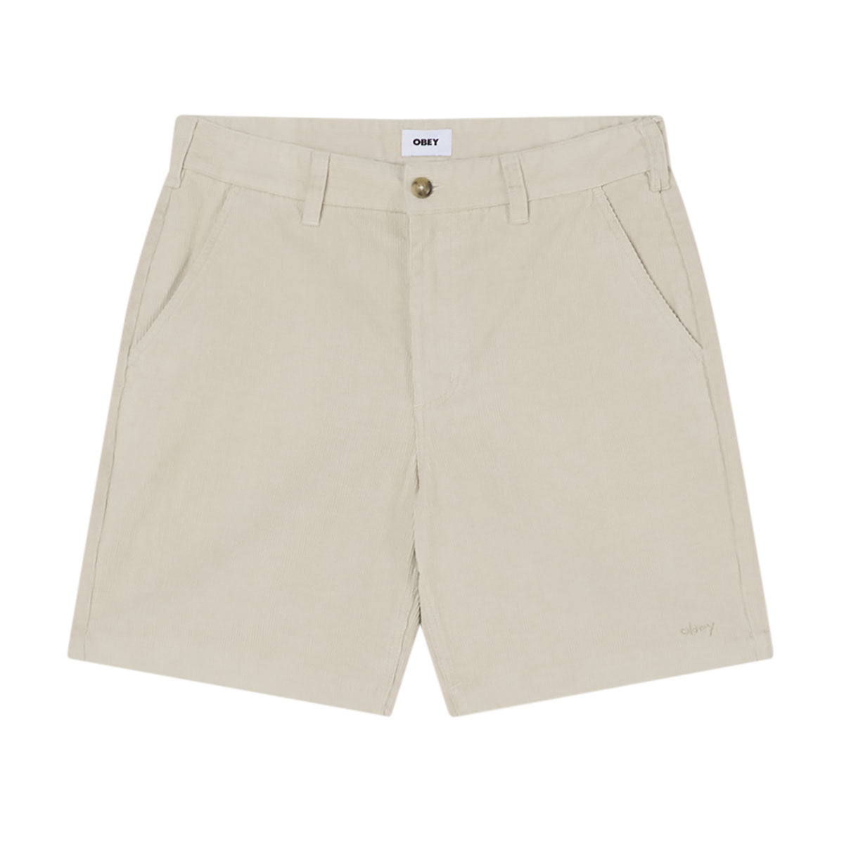 Obey Daily Cord Shorts - Silver Grey image 1