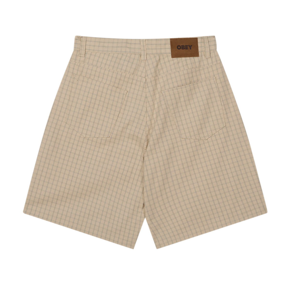 Obey Plaid Baggy Denim Shorts - Pelican Multi image 2