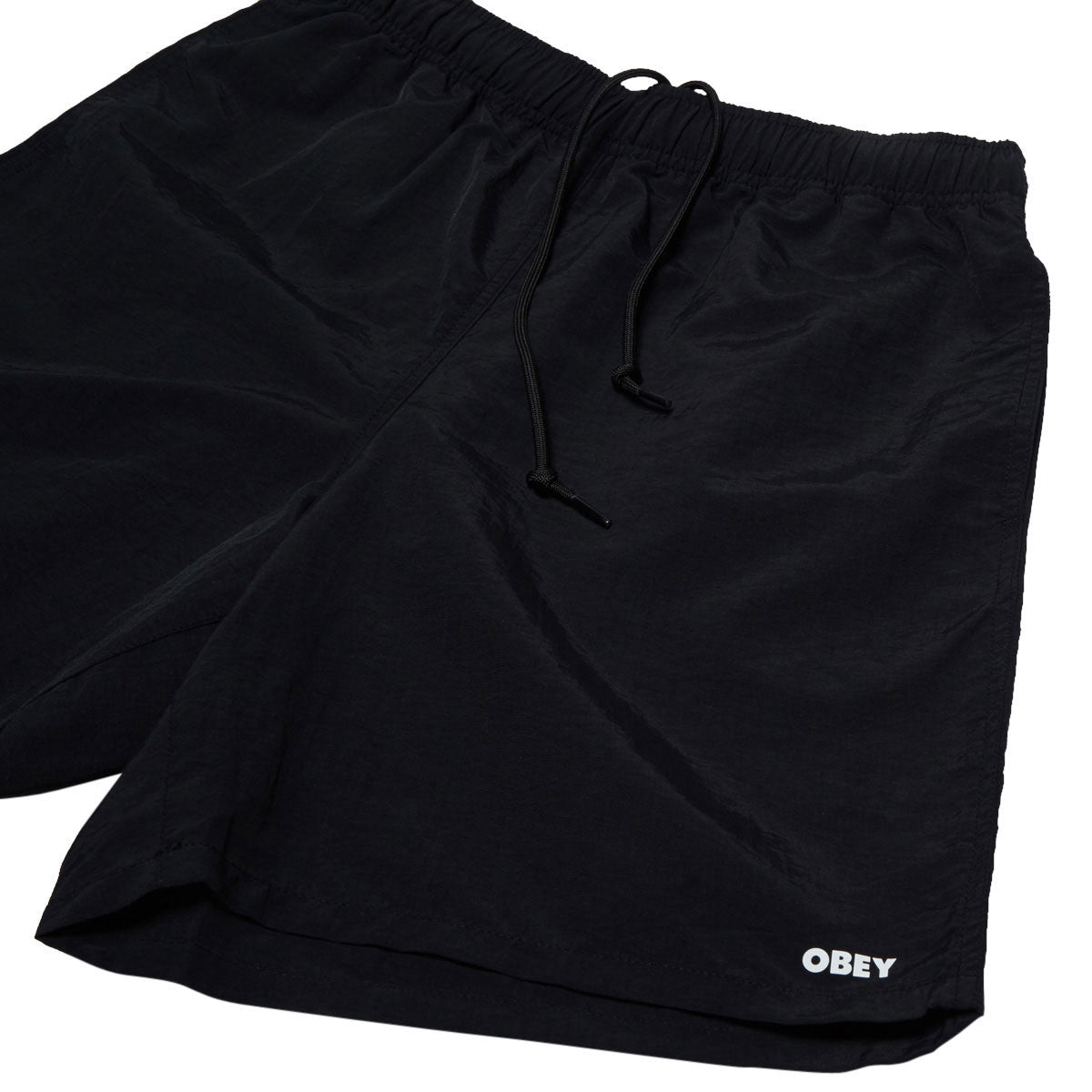 Obey Easy Bold Nylon Shorts - Black image 3