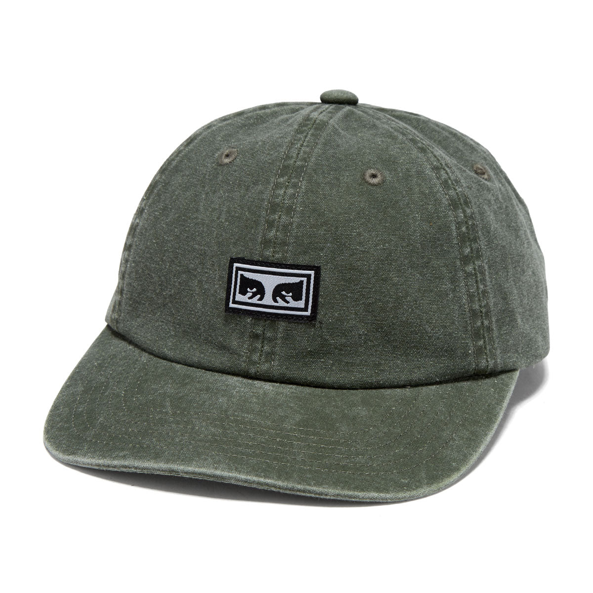 Obey Icon Eyes 6 Panel Velcro Hat - Pigment Green image 1