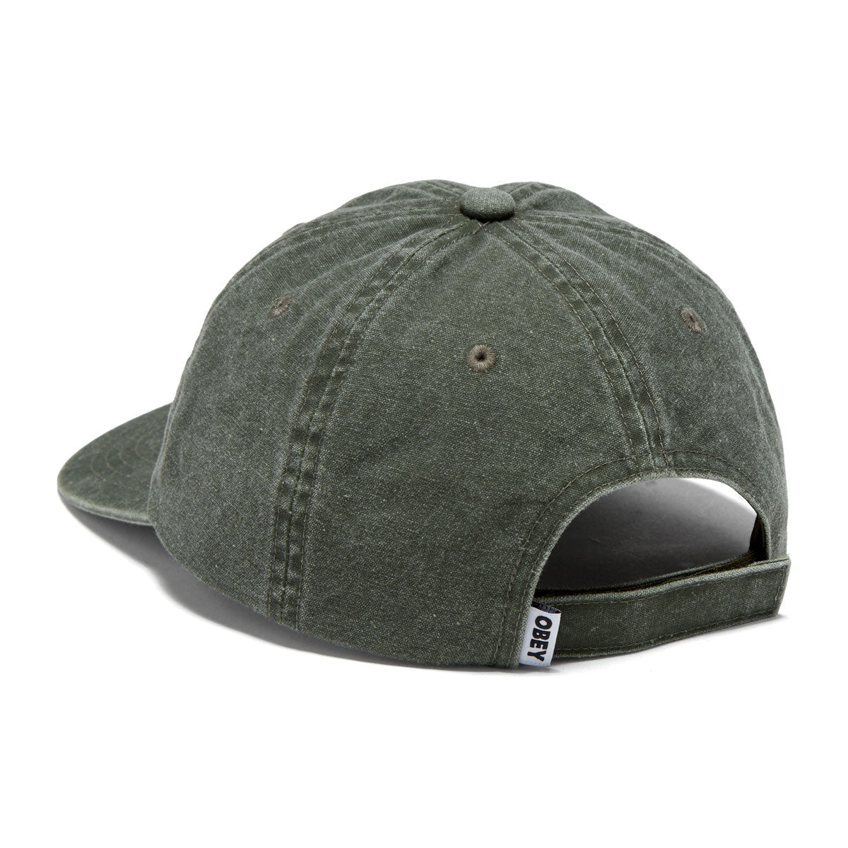 Obey Icon Eyes 6 Panel Velcro Hat - Pigment Green image 2